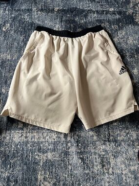 Adidas Axis 3.0 shorts wonder white.  ($12 each)